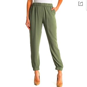 14TH & UNION Pull On Elastic Cuffed Green Joggers Size 1X NWT